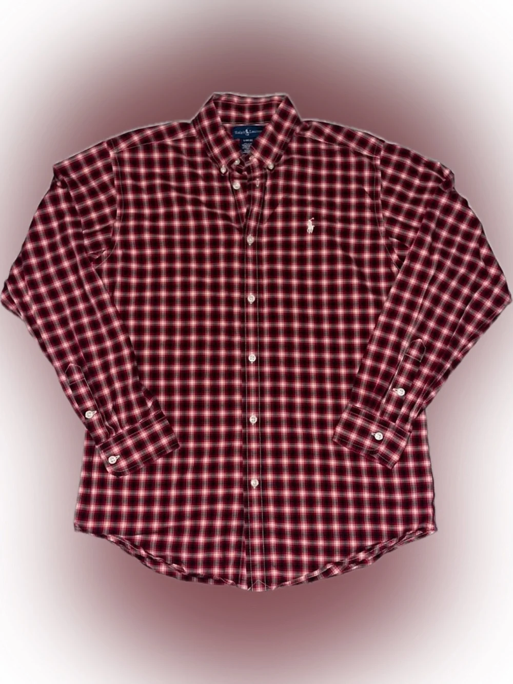 Ralph Lauren Red and Black Plaid Button-Down Shirt